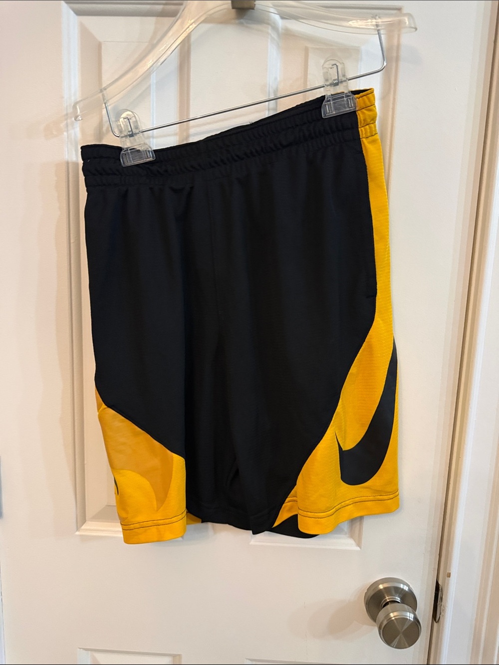 Nike Black and Yellow Athletic Men’s  Shorts